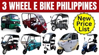 3 Wheel E bike Philippines Price List 2025  E Trike Philippines Price List [upl. by Lobell]