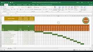 TECH005  Create a quick and simple Time Line Gantt Chart in Excel [upl. by Abdulla]