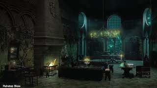 ASMR Slytherin Common Room for Sleep Harry Potter Hogwarts Castle  Stress Relief  Ambient Sound [upl. by Ddet]