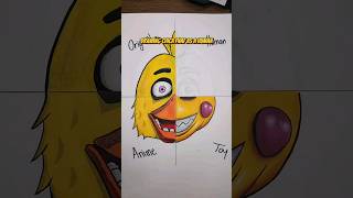 Drawing Chica FNAF as a human drawing fnaf shorts [upl. by Nnaecyoj]