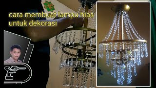 DIY  cara bikin lampu gantung hias akrilik kristal [upl. by Elhsa]