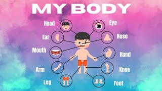 Parts of the body  Sense Organs  Body parts for kids  TINYCLOUDSs4r [upl. by Faustina]