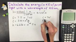 Energy from Wavelength Electromagnetic Radiation Calculation [upl. by Quitt143]