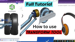 Onshape Tutorial on Transform Tool  Learn Onshape [upl. by Aiuqal860]