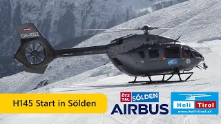 HeliAustria H145 Takeoff  OEXDZ 📍 Sölden  aviationde aviation airbus h145 sölden [upl. by Esele]