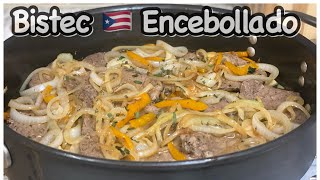 Bistec Encebollado estilo BoricuaPuerto Rican Steak and OnionsComo Hacer Bistec Encebollado [upl. by Erdnad914]