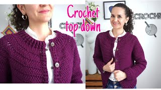 Chaqueta a crochet sin costuras  todas las tallas 🥰 para mujeres y hombres [upl. by Donaugh]