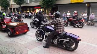 motorbike parade in Katrineholmautomobilesweden 🏍 [upl. by Wiburg]