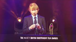 Domhnall Gleeson accepts awards for his father amp Tom Hardy  BIFA 2015 [upl. by Meean]