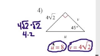 Special Right Triangles 454590 Shortcuts [upl. by Enael]