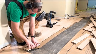 How To Install Hardwood Floors DIY Masterclass [upl. by Thamos]