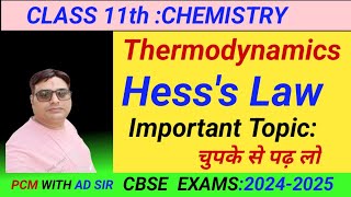 quotThermodynamics Hesss Law Explained with Examples  Class 11 Chemistryquotexam [upl. by Tijnar]