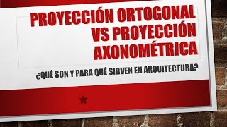 PROYECCIONES ORTOGONALES vs AXONOMÉTRICAS [upl. by Ayotel]