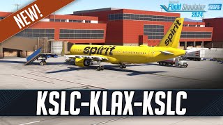 MSFS 2024  FIRST LOOK iniBuilds A321neo  Career Mode  Real World Sim Pilot  Salt Lake to LAX [upl. by Htederem948]