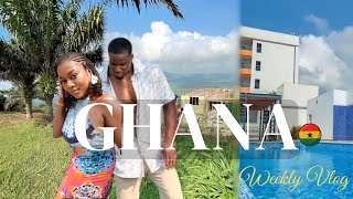 GHANA EP3  Lux Properties in Accra Labadi beach visiting the village AFCON 2024 Duncans banku [upl. by Asiar]