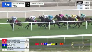 Gulfstream Park Carrera 12 The Canadian Turf  2 de Marzo 2024 [upl. by Ajed]