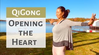 15 MIN QIGONG FOR ALL LEVELS  OPENING THE HEART amp CLEARING THE LUNGS [upl. by Garbe930]