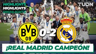 HIGHLIGHTS  Borussia Dortmund 02 Real Madrid  UEFA Champions League 202324  FINAL  TUDN [upl. by Tippets]