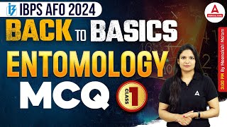 IBPS AFO 2024  Back to Basics Entomology MCQs Class 1  By Meenakshi Mam [upl. by Crisey]