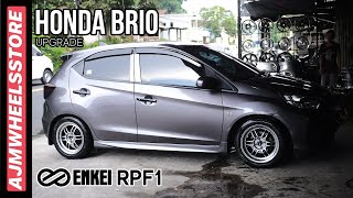 MODIFIKASI HONDA BRIO VELG ENKEI RPF 1  AJMWHEELSSTORE [upl. by Aniz]