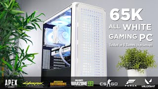 65K All WHITE PC Build Tested in 9 Games 1440p HIGH settings [upl. by Aietal]