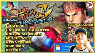 Download‼️Street Fighter 4 Champions Edition V10400 Mod Unlock All Characters  BINTANG GAMING [upl. by Jillana]