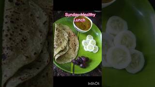 Sunday Healthy Lunch With Spinach l Lunch time ytshorts lunch food spinach sunday palak [upl. by Notnelc]