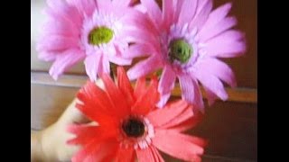 How to make Paper Flowers Gerbera Daisy Flower  28 [upl. by Corabelle295]