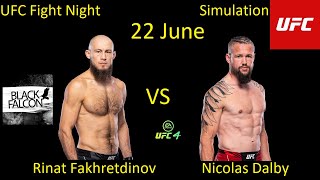 Ринат Фахретдинов против Николаса Далби БОЙ В UFC 4 UFC FIGHT NIGHT [upl. by Annauj]