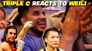 Henry Cejudo Instant Reaction To Zhang Weili Crazy Knockout vs Joanna Jedrzejczyk at UFC 275 [upl. by Frymire573]