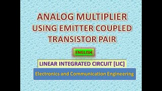 Analog multiplier using emitter coupled transistor pair [upl. by Preciosa]