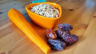 Do you have Oatmeal Carrot amp Dates try this recipe  sugar amp glutenfree  Energy dessert Recipe [upl. by Chally753]