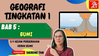 GEOGRAFI TINGKATAN 1 BAB 5 BUMI 54 KESAN PERGERAKAN KERAK BUMI [upl. by Laughlin]