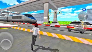 Train Vs Car  3d Driving Class android game play video  Car Game gameplay cargame [upl. by Ahsilak6]