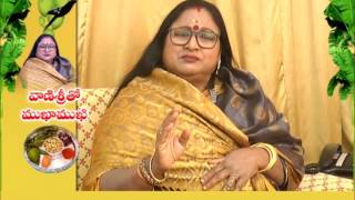 Vanisri Exclusive Interview  UGADI Special  Srichakra Channel [upl. by Etessil]