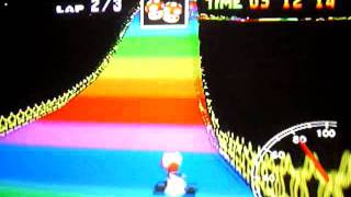 MK64  former world record on Rainbow Road  55432 NTSC 45468 [upl. by Iruahs]