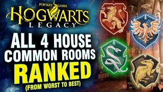 Hogwarts Legacy  All 4 House Common Rooms RANKED From Worst To Best [upl. by Nylauqcaj]