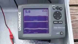 Baitboatpl  Przykładowy test echosondy LOWRANCE ELITE5X HDI przerobionej na bezprzewodową [upl. by Ewell]