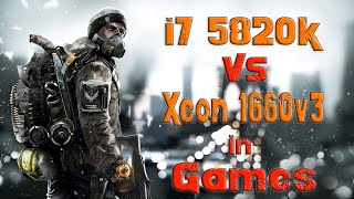 i7 5820k vs Xeon e5 1660v3 in Games [upl. by Nosimaj]