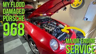 Restoring a Flood Damaged Porsche 968 Belt Service  Part 1 [upl. by Llovera]