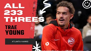 Trae Young ALL 233 ThreePointers From 202122 NBA Regular Season  King of NBA [upl. by Cosetta]