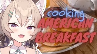 Italian Vtuber Attempts American Breakfast  Handcam [upl. by Muire183]