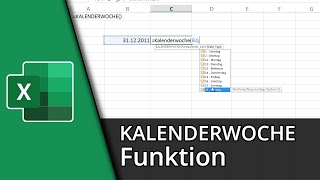 Excel Kalenderwoche Funktion  KALENDERWOCHE ✅ Tutorial [upl. by Ahsha35]