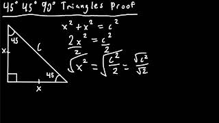 45 45 90 Triangle Proof [upl. by Alicul]