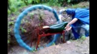 Part 33 Water wheel 150 watts Low water volume Hobo Minalabac Philippines renewable free energy [upl. by Lais]