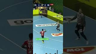 Best penalty save in handball 💫🥅 bestofhandball handball trending handballhighlights sportsball [upl. by Esydnac]