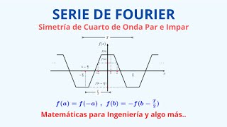 Serie de Fourier de Funciones Periódicas con Simetría de Cuarto de Onda Par e Impar [upl. by Norvell]