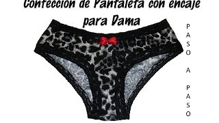 Confección de pantaleta con encaje para dama [upl. by Hgalehs]