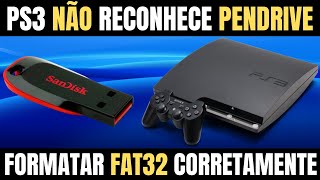 PS3 NÃO RECONHECE PENDRIVE [upl. by Traggat]