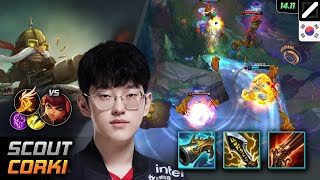 Scout Corki Mid Build The Collector Fleet Footwork  LOL KR GrandMaster Patch 1411 [upl. by Noivaz998]